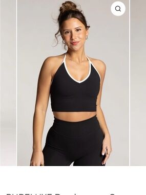 P’tula Daydreamer Crop — Black with White Trim